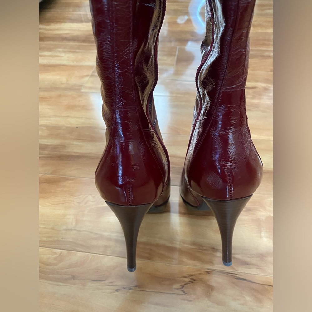 Aldo Women's Burgundy Heeled Boots - Picture 5 of 8